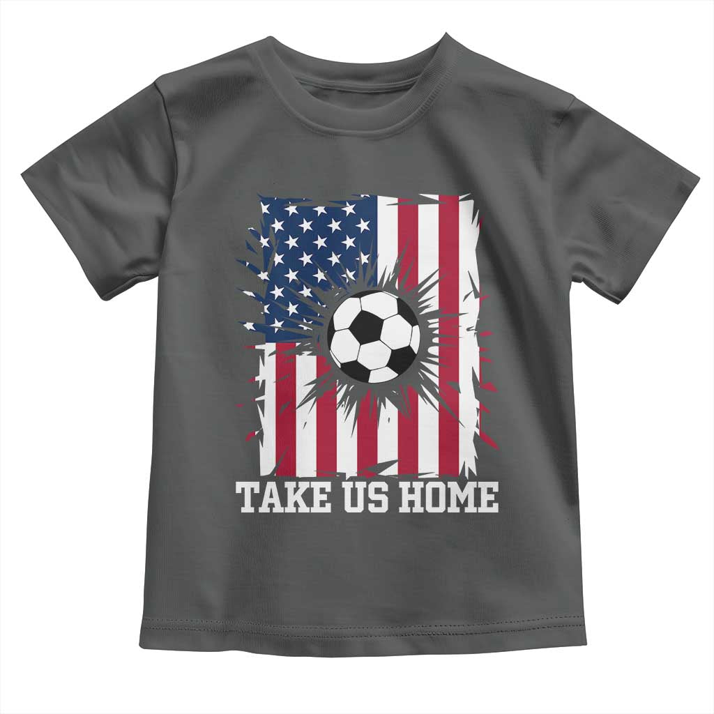 USA Soccer Game Day Toddler T Shirt Take Us Home TS12 Dark Heather Print Your Wear