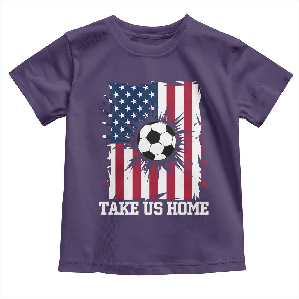 USA Soccer Game Day Toddler T Shirt Take Us Home TS12 Purple Print Your Wear