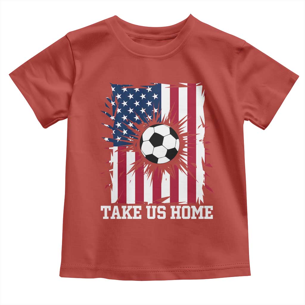 USA Soccer Game Day Toddler T Shirt Take Us Home TS12 Red Print Your Wear