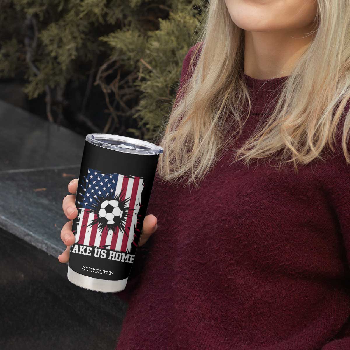 USA Soccer Game Day Tumbler Cup Take Us Home TS12 Print Your Wear