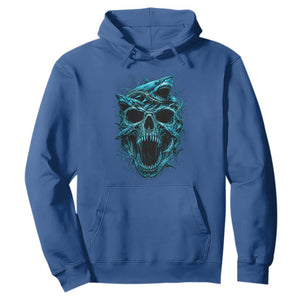 Vintage Great White Shark Skull Hoodie Deep Sea Horror Art