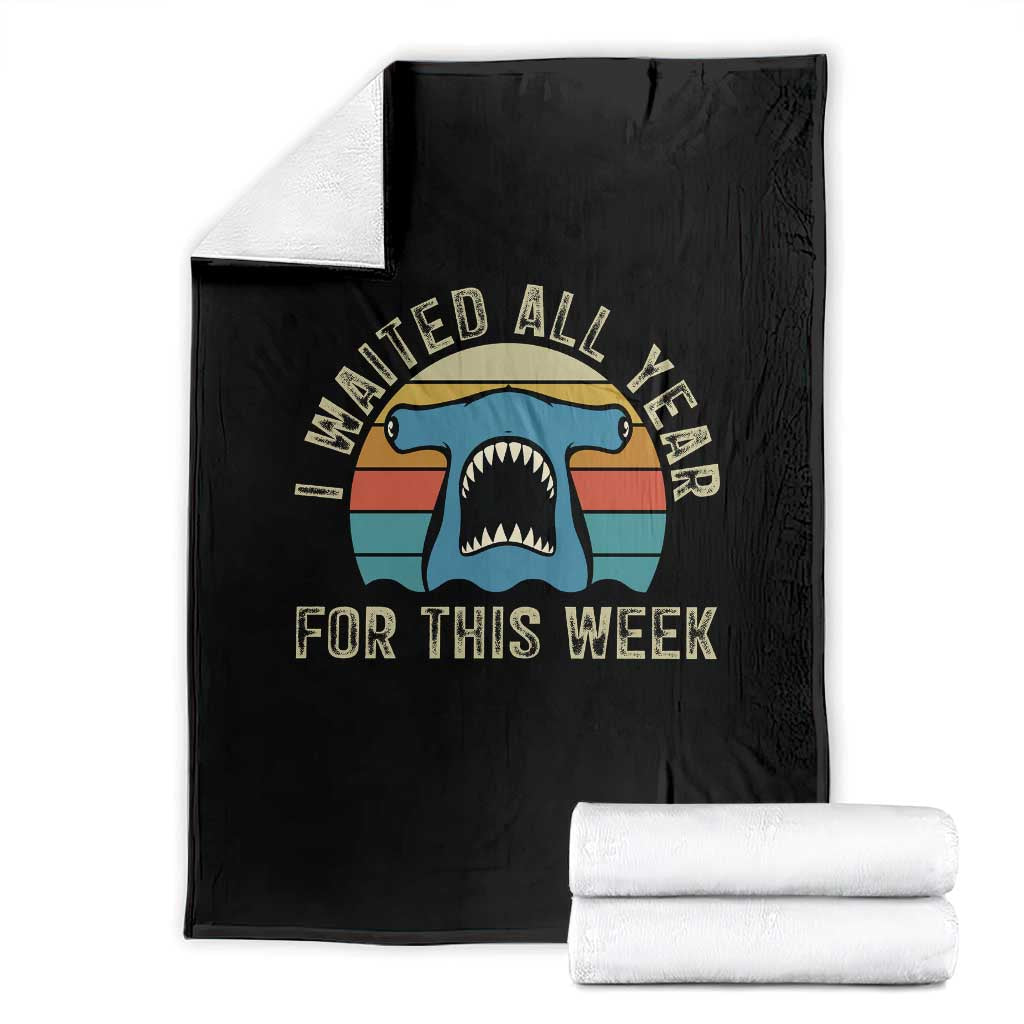 Hammerhead Shark Throw Blanket I Waited All Year For This Week Ocean Lover