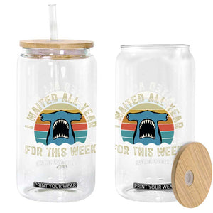 Hammerhead Shark Glass Can I Waited All Year For This Week Ocean Lover