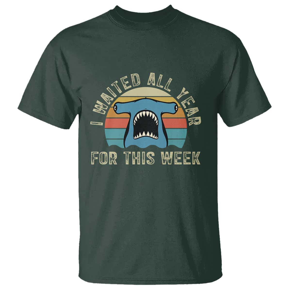 Hammerhead Shark T Shirt I Waited All Year For This Week Ocean Lover