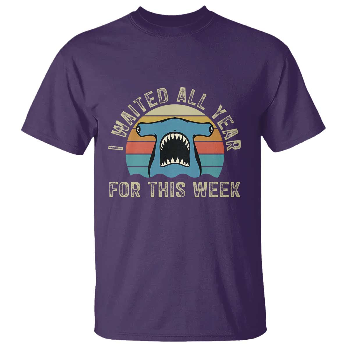 Hammerhead Shark T Shirt I Waited All Year For This Week Ocean Lover