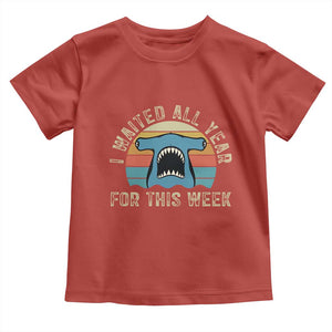 Hammerhead Shark Toddler T Shirt I Waited All Year For This Week Ocean Lover