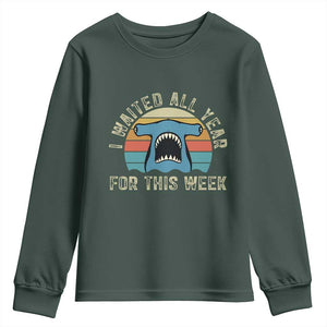 Hammerhead Shark Youth Sweatshirt I Waited All Year For This Week Ocean Lover