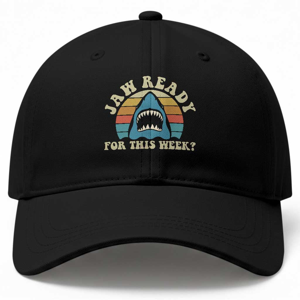 Jaw Ready For This Baseball Cap Vintage Shark Lover Ocean Wildlife TS12 Print Your Wear