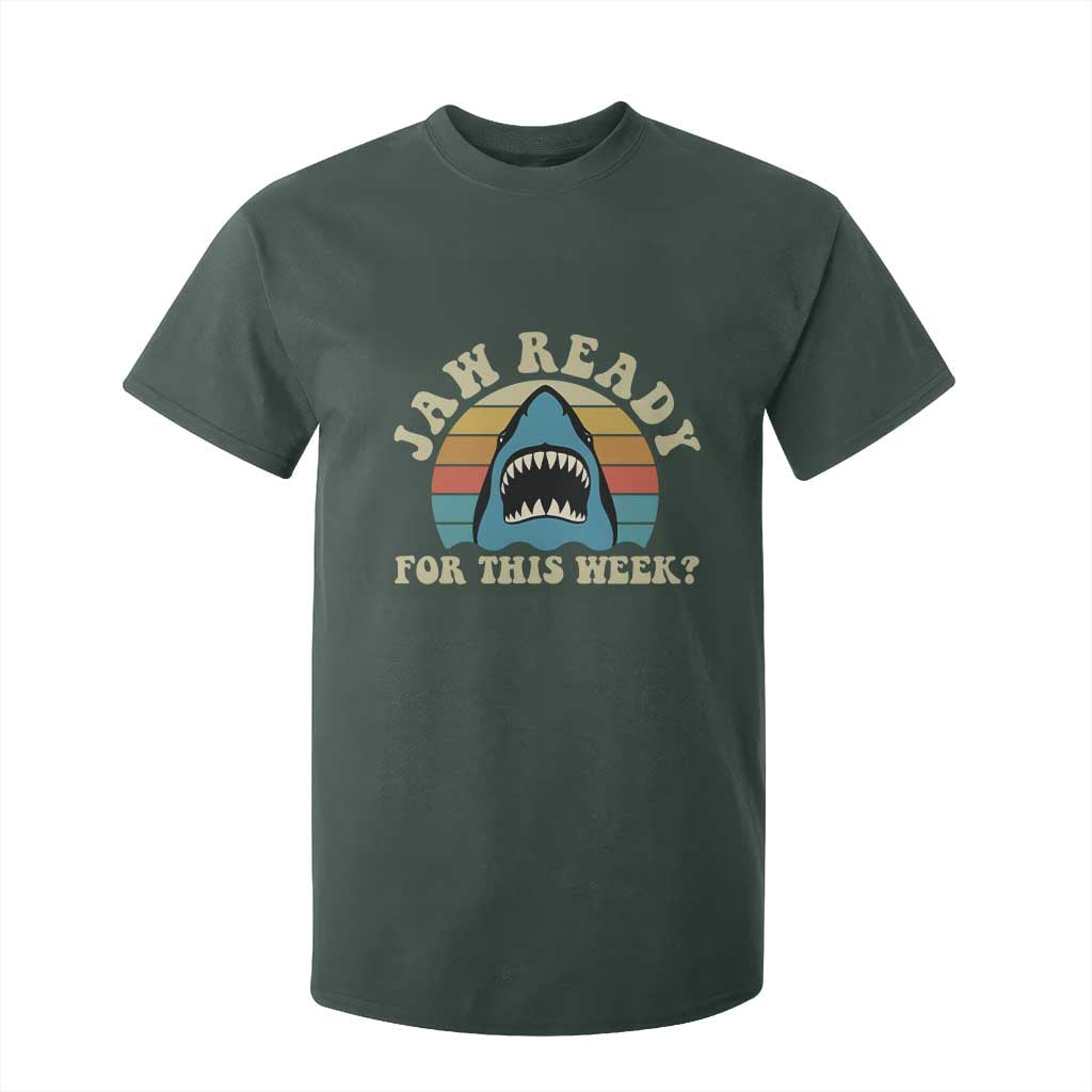 Jaw Ready For This T Shirt For Kid Vintage Shark Lover Ocean Wildlife