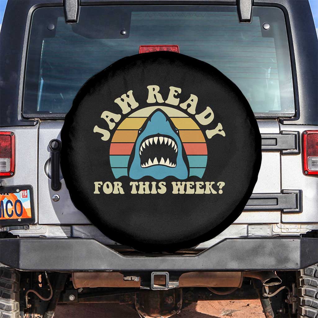 Jaw Ready For This Spare Tire Cover Vintage Shark Lover Ocean Wildlife
