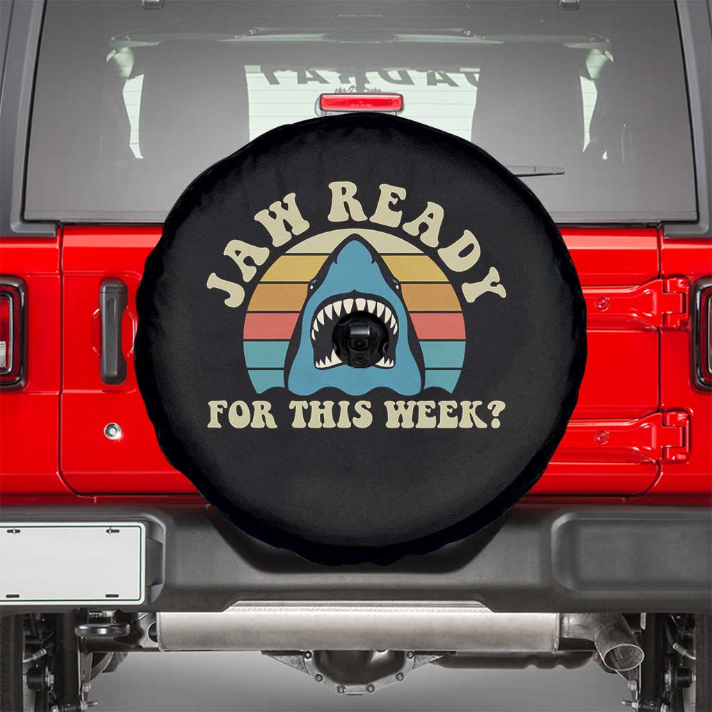 Jaw Ready For This Spare Tire Cover Vintage Shark Lover Ocean Wildlife