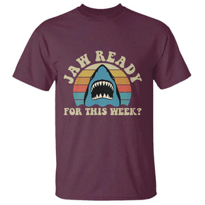 Jaw Ready For This T Shirt Vintage Shark Lover Ocean Wildlife