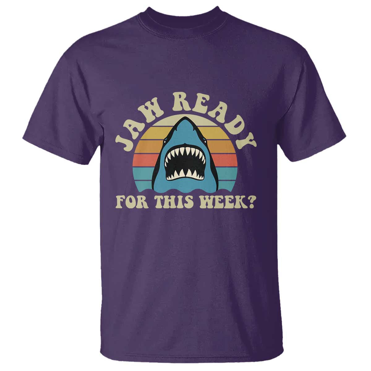 Jaw Ready For This T Shirt Vintage Shark Lover Ocean Wildlife