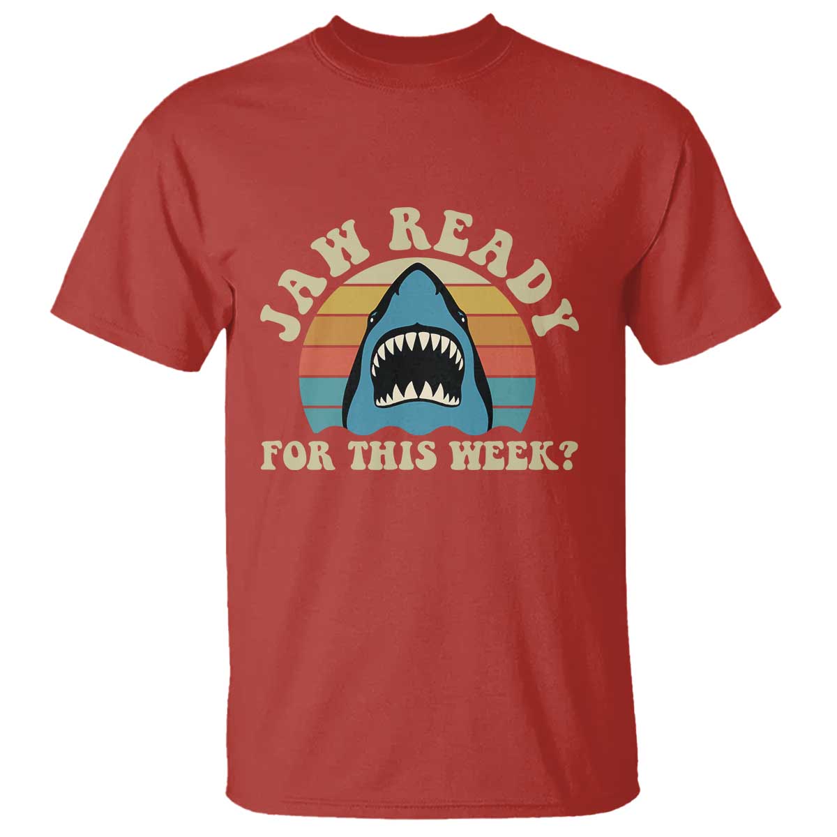 Jaw Ready For This T Shirt Vintage Shark Lover Ocean Wildlife