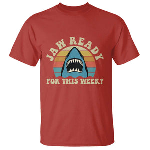 Jaw Ready For This T Shirt Vintage Shark Lover Ocean Wildlife