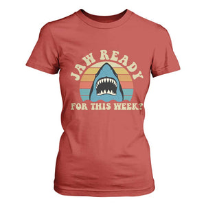 Jaw Ready For This T Shirt For Women Vintage Shark Lover Ocean Wildlife