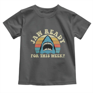 Jaw Ready For This Toddler T Shirt Vintage Shark Lover Ocean Wildlife