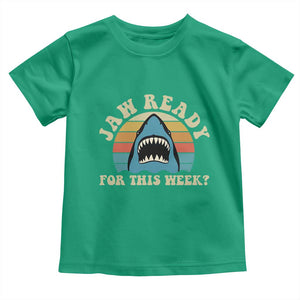 Jaw Ready For This Toddler T Shirt Vintage Shark Lover Ocean Wildlife