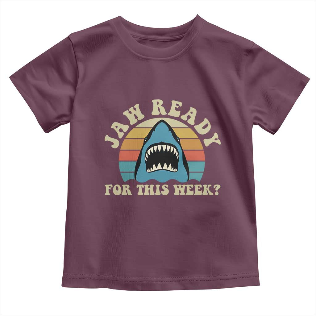 Jaw Ready For This Toddler T Shirt Vintage Shark Lover Ocean Wildlife