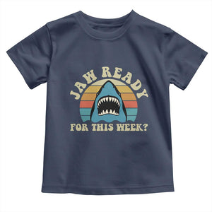 Jaw Ready For This Toddler T Shirt Vintage Shark Lover Ocean Wildlife