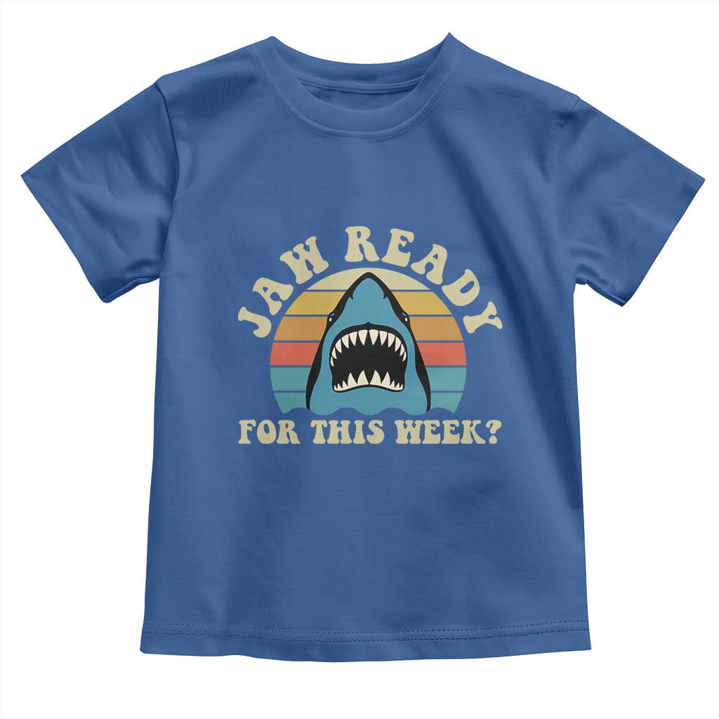 Jaw Ready For This Toddler T Shirt Vintage Shark Lover Ocean Wildlife