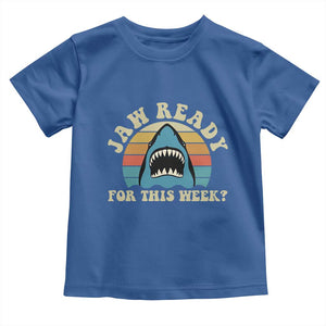 Jaw Ready For This Toddler T Shirt Vintage Shark Lover Ocean Wildlife