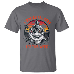 Funny Shark Summer Vacation T Shirt I Waited All Year For This Week