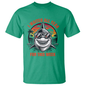 Funny Shark Summer Vacation T Shirt I Waited All Year For This Week