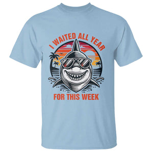 Funny Shark Summer Vacation T Shirt I Waited All Year For This Week