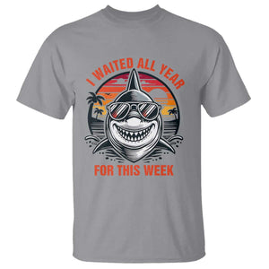Funny Shark Summer Vacation T Shirt I Waited All Year For This Week