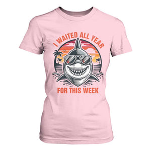 Funny Shark Summer Vacation T Shirt For Women I Waited All Year For This Week