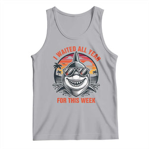 Funny Shark Summer Vacation Tank Top I Waited All Year For This Week