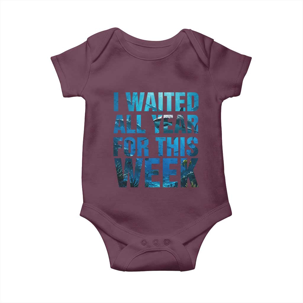 Shark Lover Week Gift Baby Onesie I Waited All Year For This Week