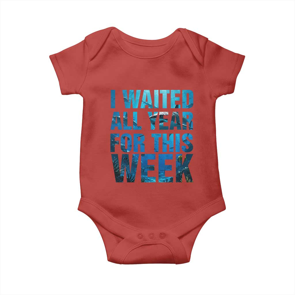 Shark Lover Week Gift Baby Onesie I Waited All Year For This Week