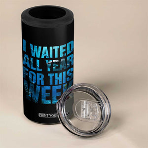 Shark Lover Week Gift 4 in 1 Can Cooler Tumbler I Waited All Year For This Week