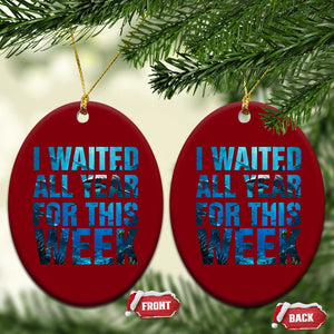 Shark Lover Week Gift Ceramic Ornament I Waited All Year For This Week