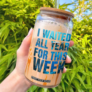 Shark Lover Week Gift Glass Can I Waited All Year For This Week
