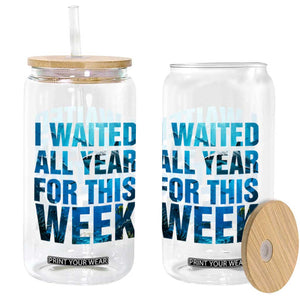 Shark Lover Week Gift Glass Can I Waited All Year For This Week