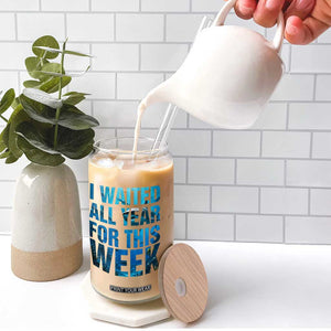 Shark Lover Week Gift Glass Can I Waited All Year For This Week