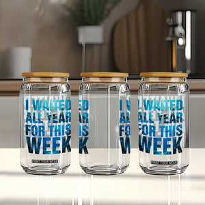 Shark Lover Week Gift Glass Can I Waited All Year For This Week