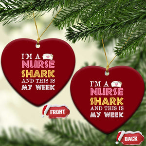 Funny Nurse Shark Gift Ceramic Ornament This Is My Week