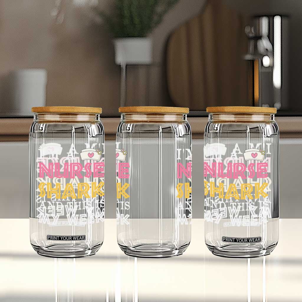Funny Nurse Shark Gift Glass Can This Is My Week