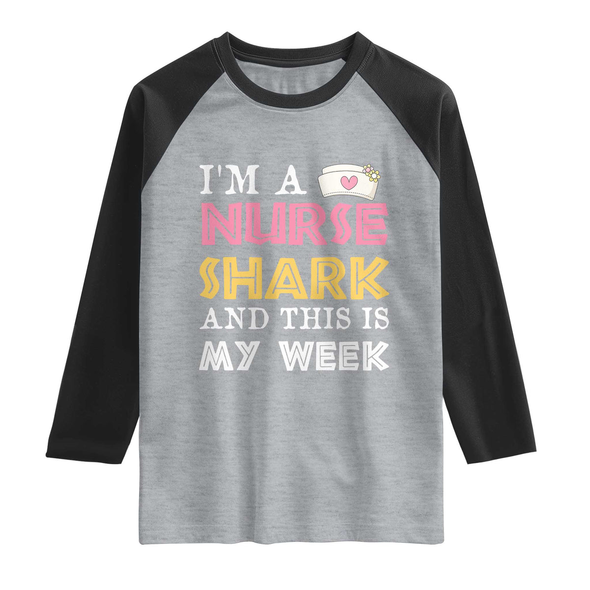 Funny Nurse Shark Gift Raglan Shirt This Is My Week