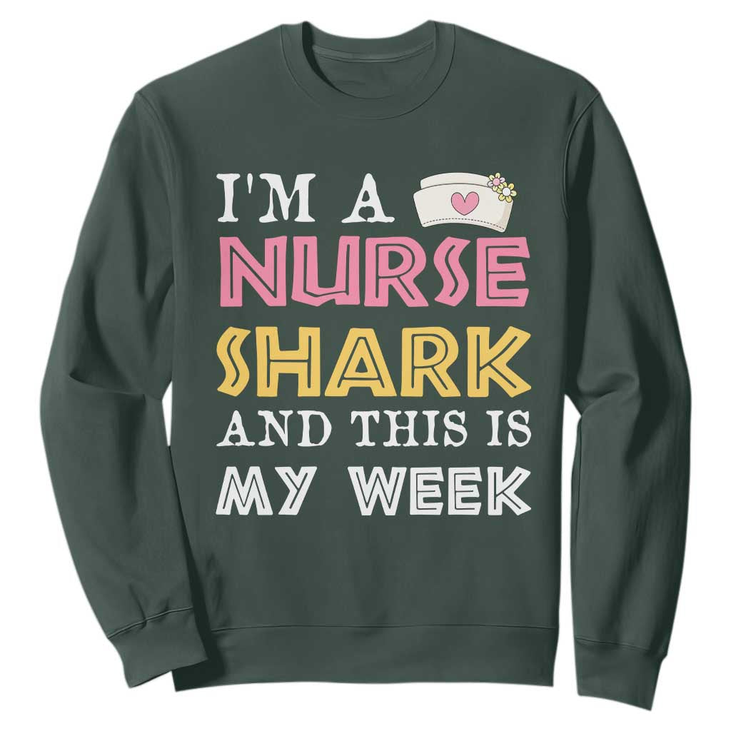 Funny Nurse Shark Gift Sweatshirt This Is My Week