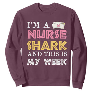 Funny Nurse Shark Gift Sweatshirt This Is My Week