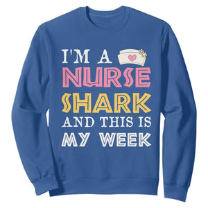 Funny Nurse Shark Gift Sweatshirt This Is My Week