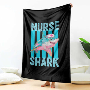 Funny Nurse Shark Throw Blanket Medical Worker Appreciation Gift