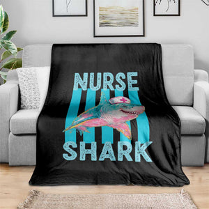 Funny Nurse Shark Throw Blanket Medical Worker Appreciation Gift