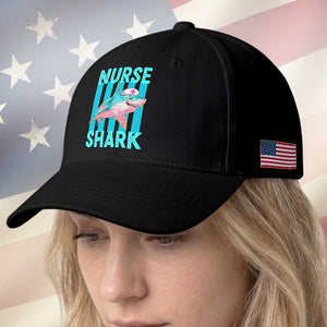 Funny Nurse Shark Baseball Cap Medical Worker Appreciation Gift