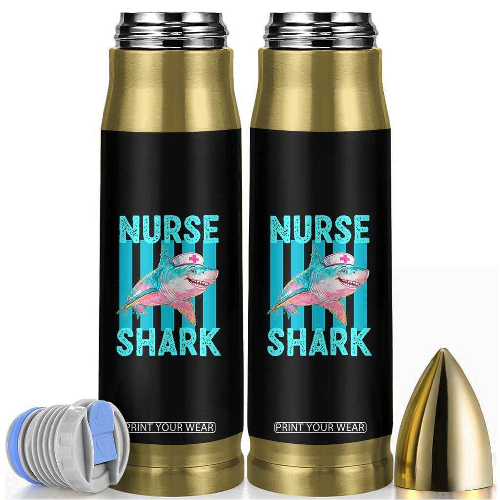 Funny Nurse Shark Bullet Tumbler Medical Worker Appreciation Gift TS12 Black Print Your Wear